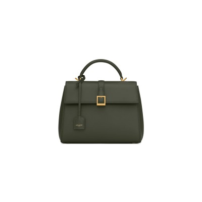 YSL LE FERMOIR SMALL TOP HANDLE BAG IN SHINY LEATHER 6869822ZA0W3045 (25*19.5*10.5cm)